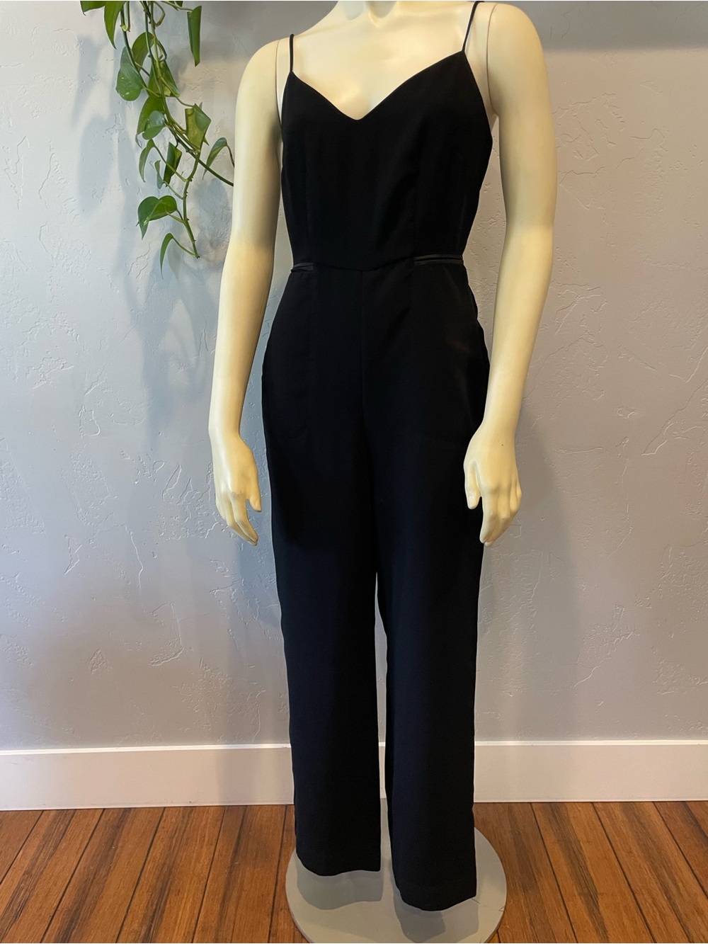 Anthropologie Maeve Classic Black Spaghetti-Strap Jumpsuit 2